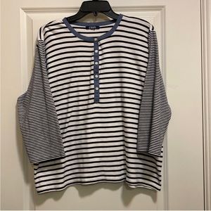 Chaps brand knit top. 3/4 sleeves. Size XXL